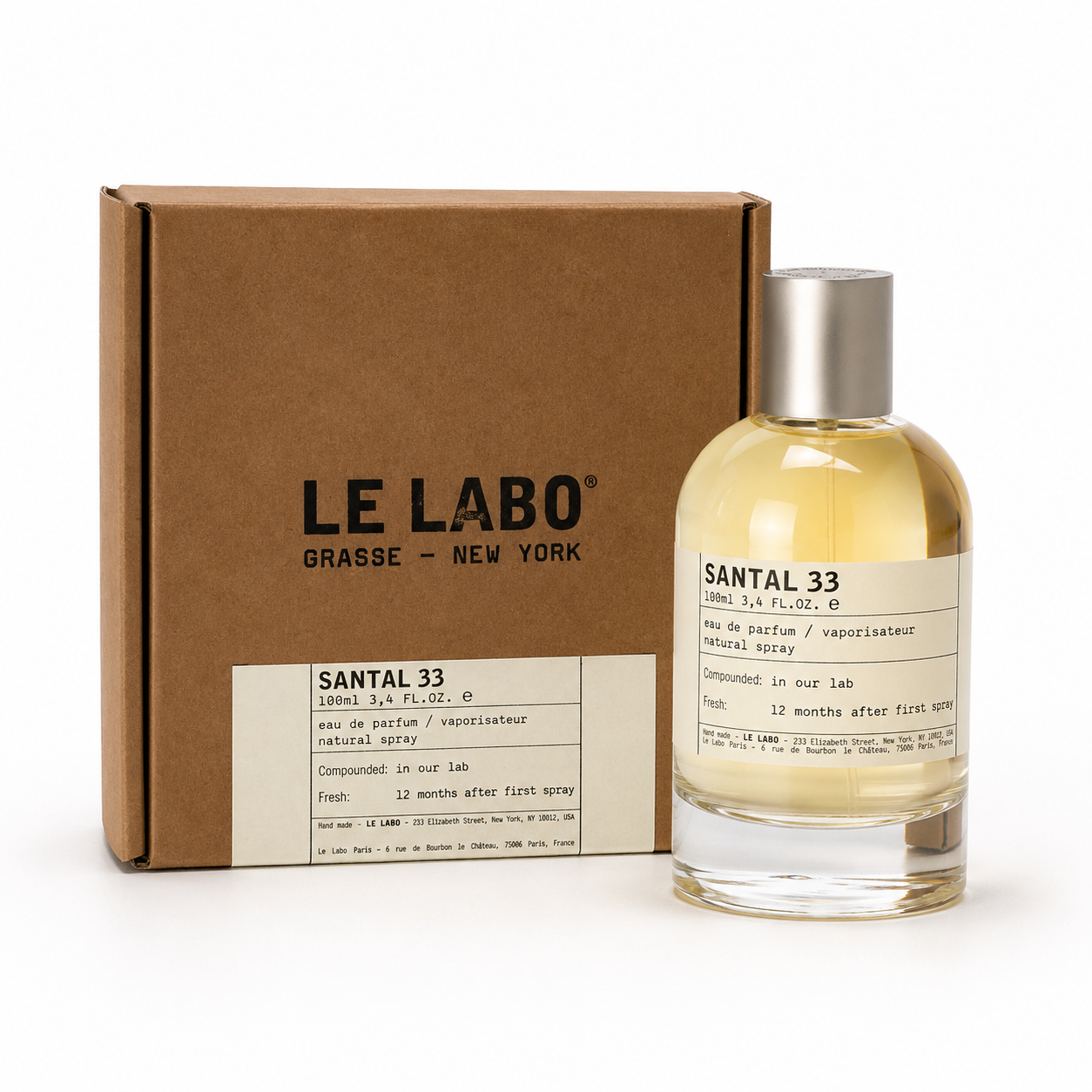 Le Labo SANTAL 33 Eau de Parfum 100ml / 3.4 oz Unisex